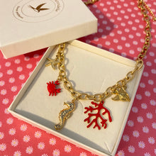 Charger l'image dans la galerie, Collier Mila corail  rouge hippocampe