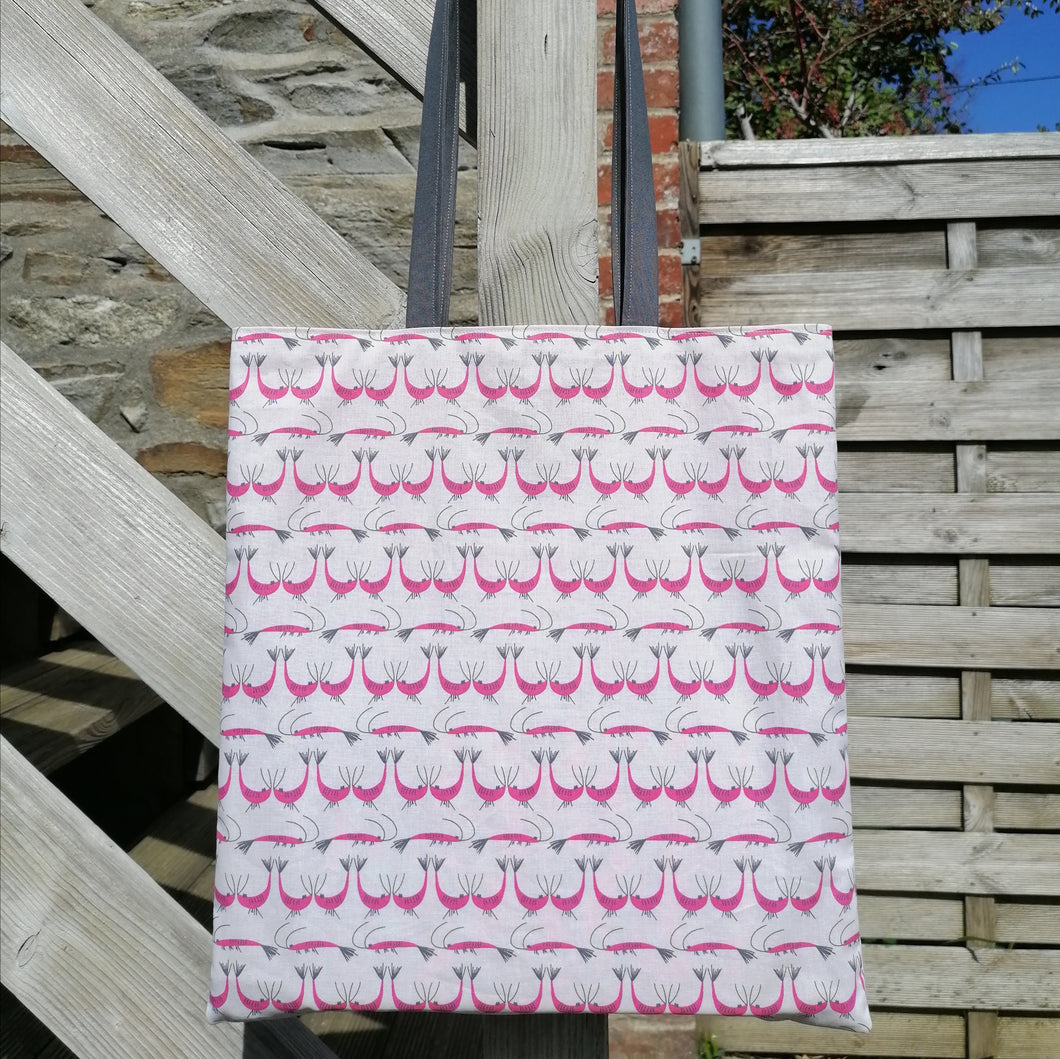 Tote-bag Crevettes roses