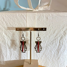 Charger l'image dans la galerie, Boucles d'oreilles Andréa éventail rétro rouge