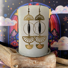 Charger l'image dans la galerie, Boucles d'oreilles Francesca Demi-lunes noir