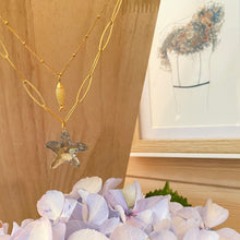 Charger l&#39;image dans la galerie, Collier Lola  étoile de mer swarovski poisson inox