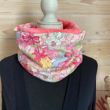 Charger l&#39;image dans la galerie, Snood double tour ultra douillet- Liberty Mauvey Grenade