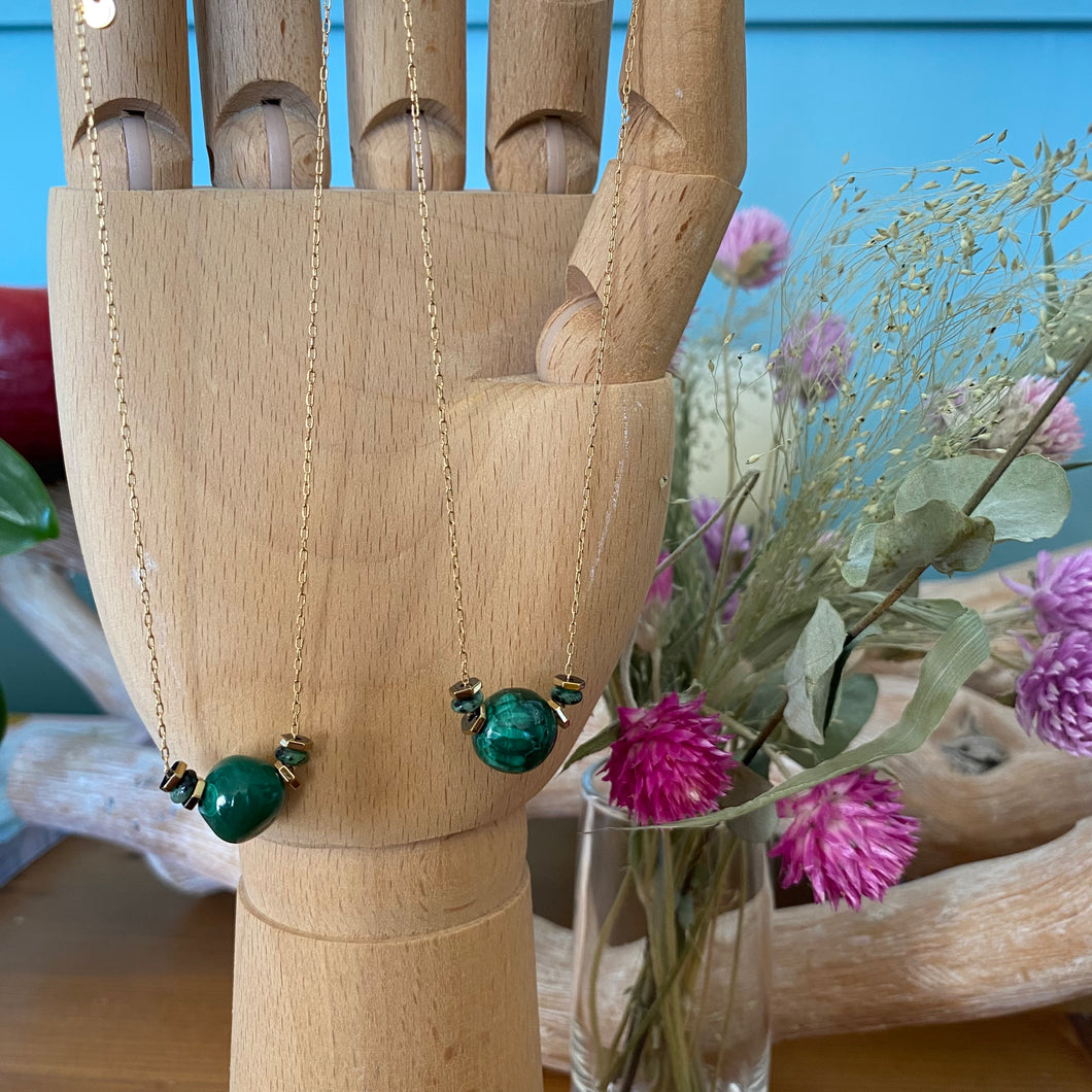 Collier Amanda malachite 