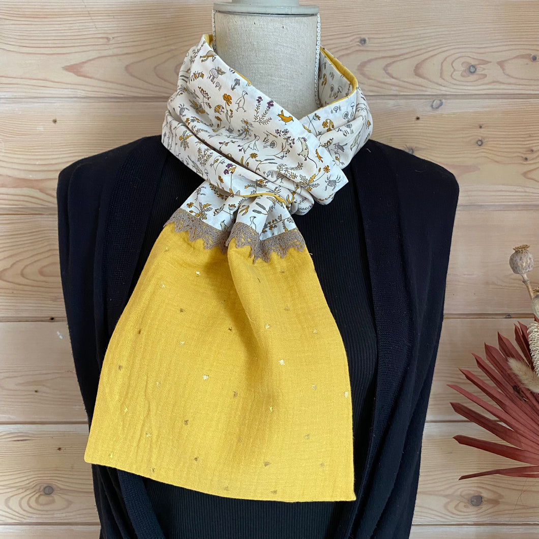 Foulard/écharpe - Liberty Théo Gold