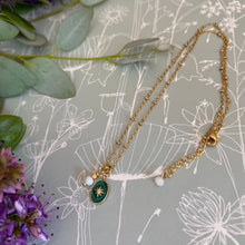 Charger l&#39;image dans la galerie, Collier Lya vert canard