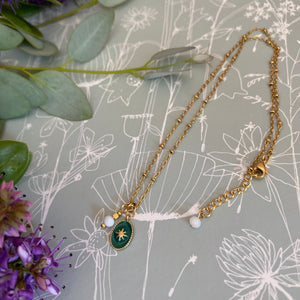 Collier Lya vert canard