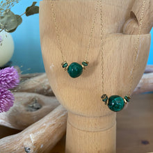 Charger l&#39;image dans la galerie, Collier Amanda malachite verte