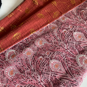 Chèche/Foulard - Liberty Queen Hera grenat