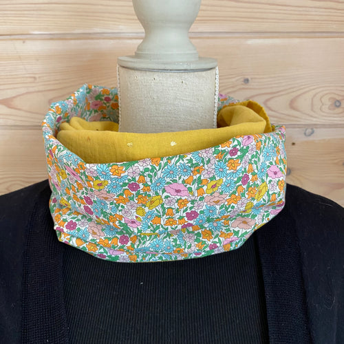 Snood double tour - Liberty Poppy Forest