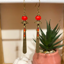 Charger l&#39;image dans la galerie, Boucles d&#39;oreilles Azia Perle rouge