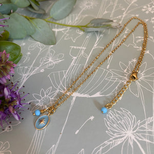 Collier Lya bleu ciel