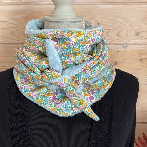 Chèche/Foulard enfant ultra moelleux - Liberty Poppy Forest
