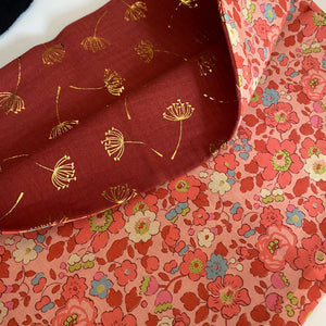 Snood double tour - Liberty Betsy peach