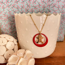 Charger l&#39;image dans la galerie, Collier noelia bonhomme pain d&#39;epices rouge 