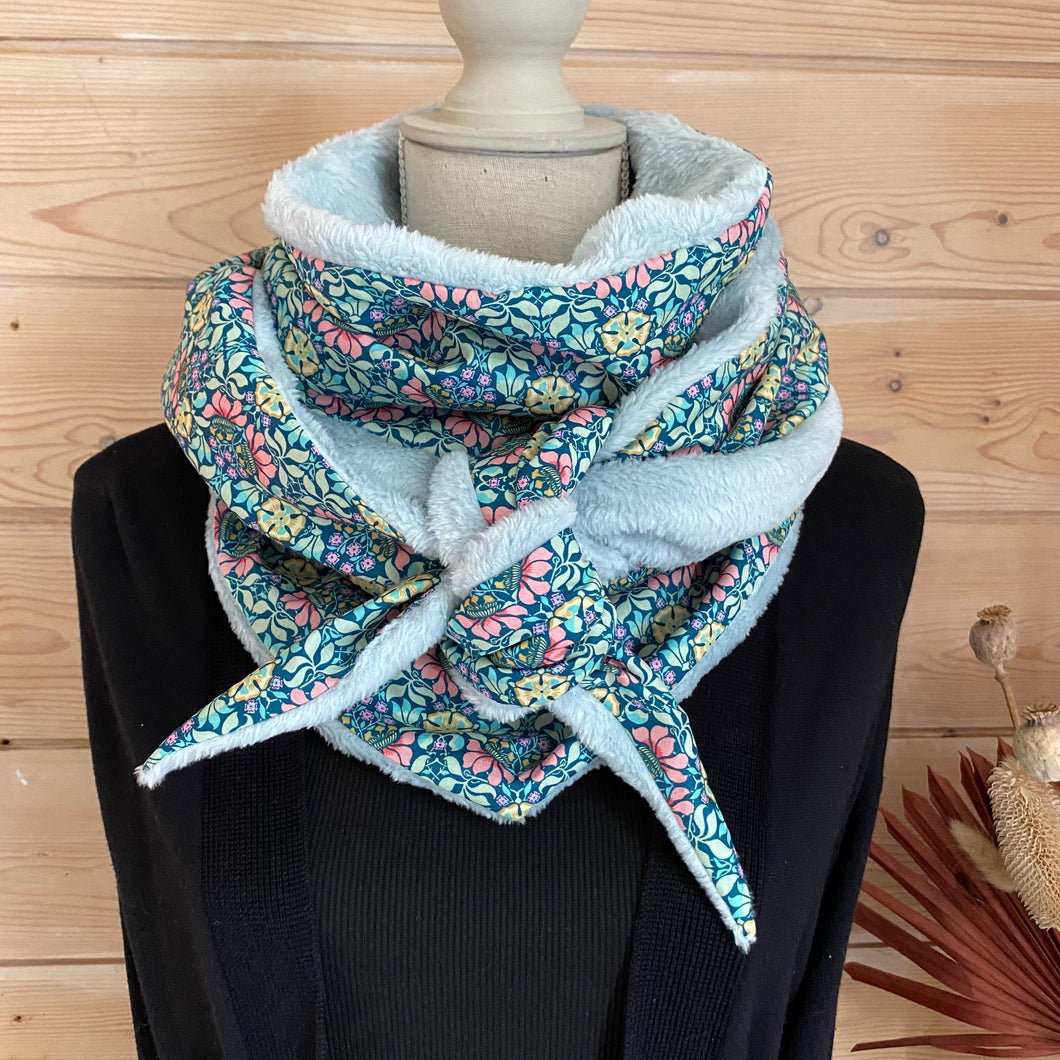 Chèche/Foulard ultra moelleux - Liberty Persephone Mint