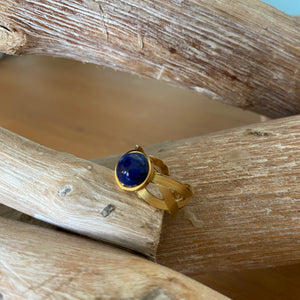 Bague Ava cabochon lapis lazuli