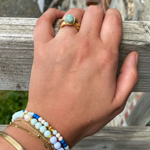 Charger l&#39;image dans la galerie, Bague Ava tressée cabochon amazonite