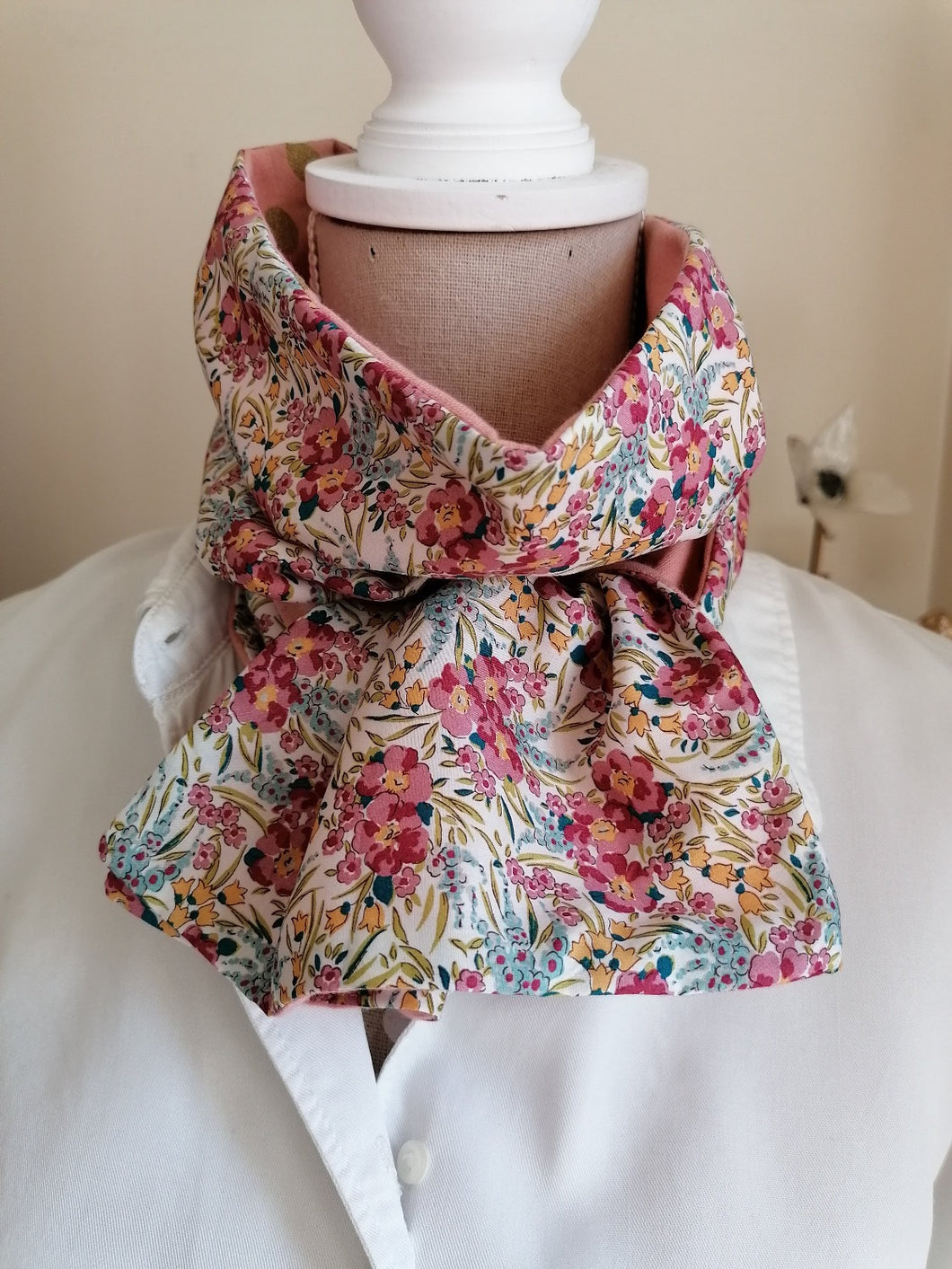 Foulard Liberty rose - Gin'Hirondelle