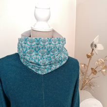 Charger l&#39;image dans la galerie, Snood double tour Liberty Danuna double gaze grise