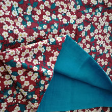 Charger l&#39;image dans la galerie, Snood double tour-Liberty Mitsi bordeaux détail