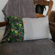 Charger l&#39;image dans la galerie, Coussin oasis rectangulaire croquet orange dos