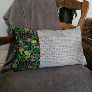 Coussin oasis rectangulaire croquet orange dos