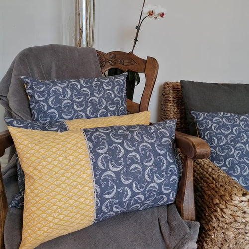 Coussin Baleine - Gin'Hirondelle