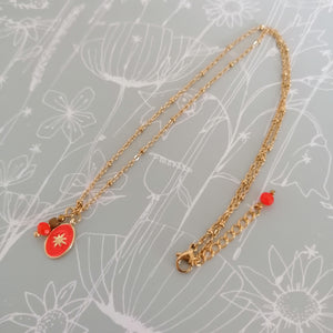 Collier Lya mandarine